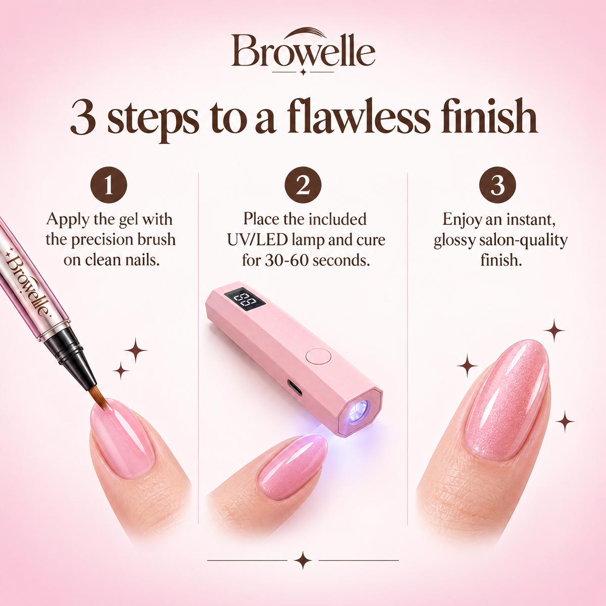 Browelle UV Gel Nail Pen Kit – At-Home Salon Manicure