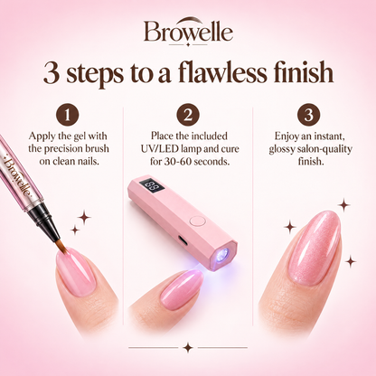 Browelle UV Gel Nail Pen Kit – At-Home Salon Manicure